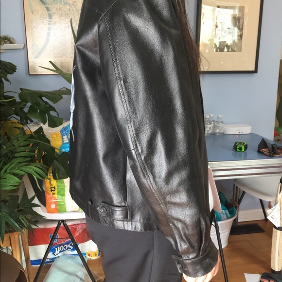 Hand Painted Vintage Leather Jacket - Picture 3 of 8